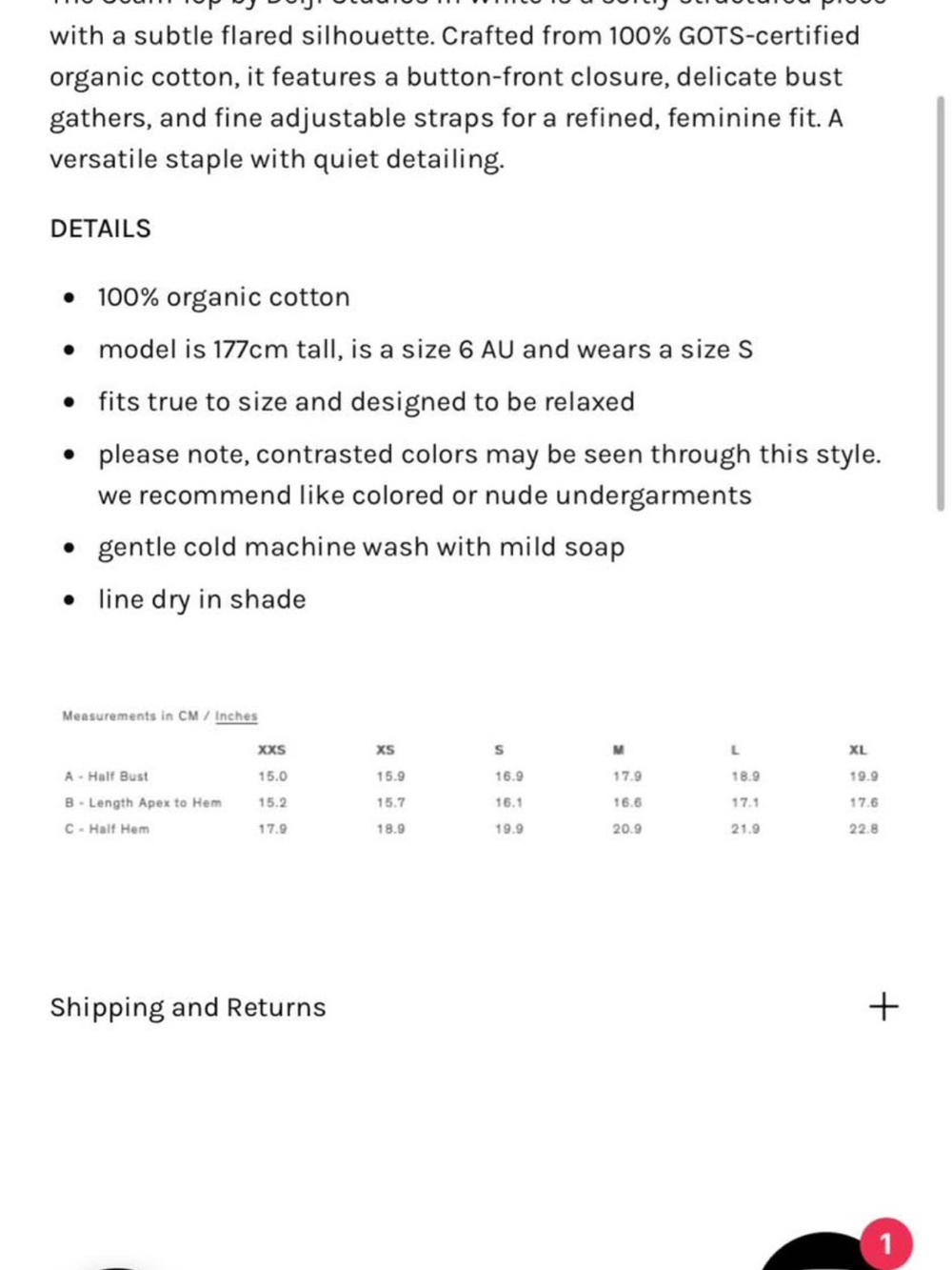 White Button-Front Spaghetti Strap Cami - Picture 2 of 3